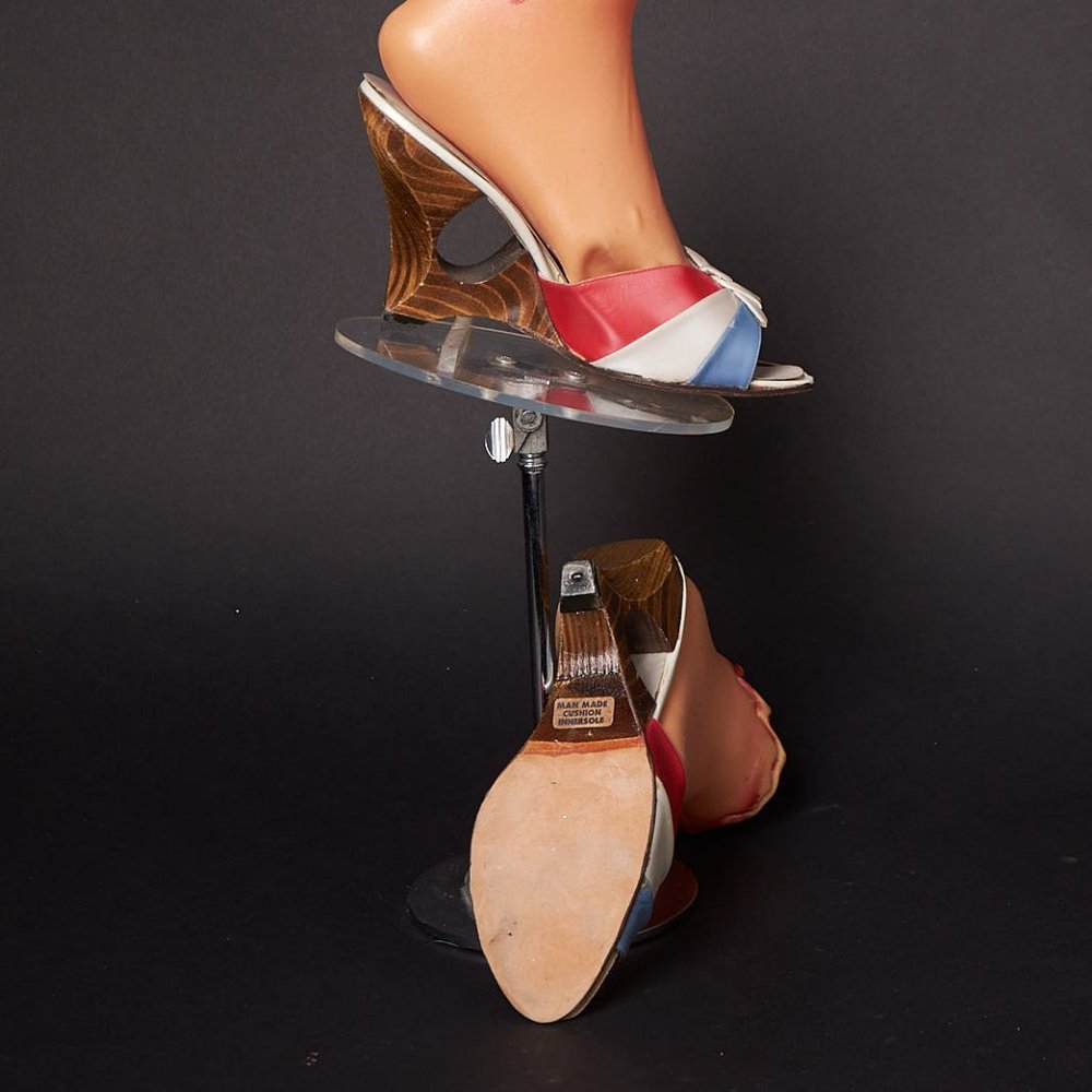 1950s Carved Heels Pin Up Shoes Heels